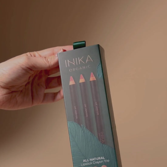 INIKA Organic All Natural Lipstick Crayon Trio